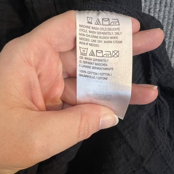 Belle By Kim Gravel Gotta Have It Cotton Gauze Summer Night Shirt Size XL Black - Picture 9 of 10